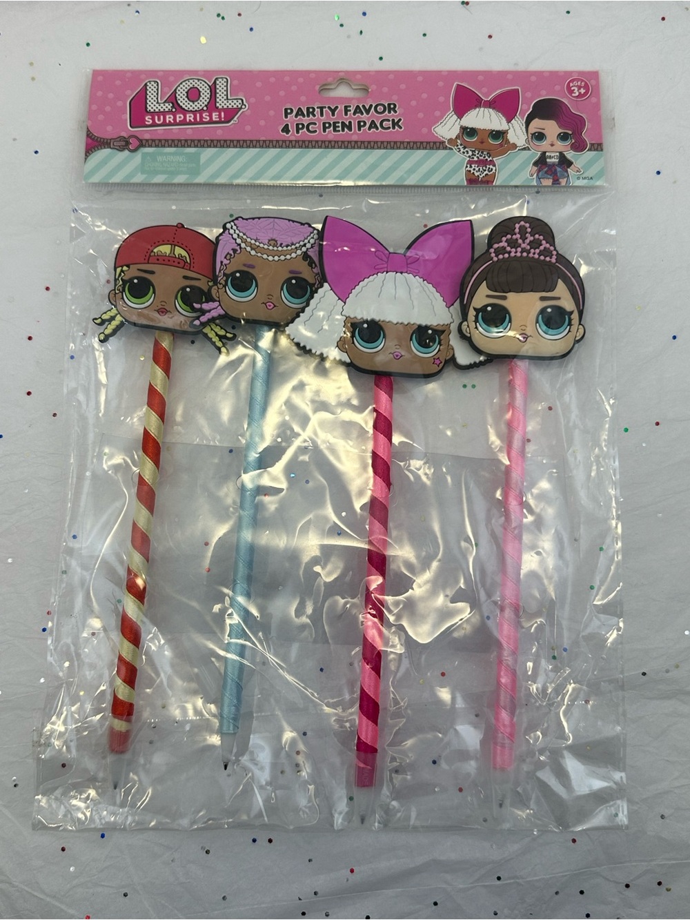 L.O.L. Surprise! Character Pen Set - Pink, Light Blue & Red